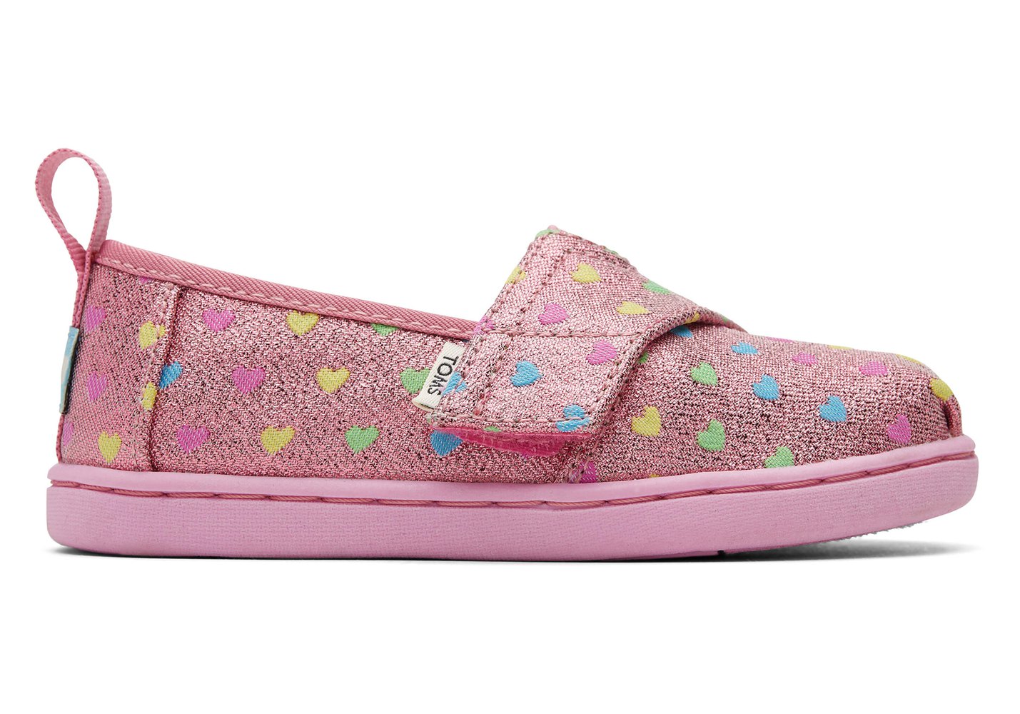 Toms Alpargata Tiny Hearts Espadrille Pink - Kids - 42056-YXTC